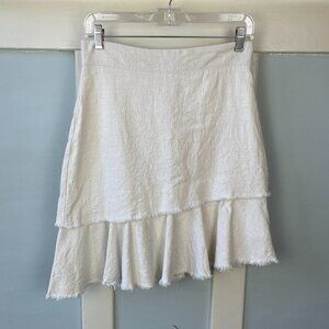 Mo:Vint White Asymmetrical Skirt 🤍